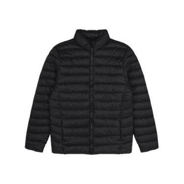 Imagem de Jaqueta Puffer Feminina Plus Size (Ref. 85441) - cereja rosa, M, Preto