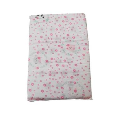 Imagem de Travesseiro Papi Estampado Algodão com Furos Bebê, ROSA