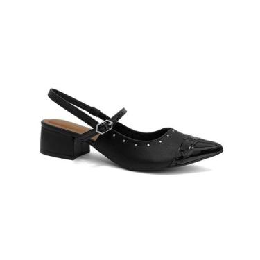 Imagem de Sapato Bebecê Slingback Boneca T3628-110 Preto, 39, Preto