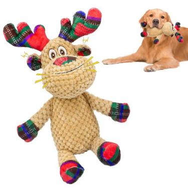 Imagem de Brinquedo de pelúcia para cães Chongqile Squeaky Interactive Reindeer