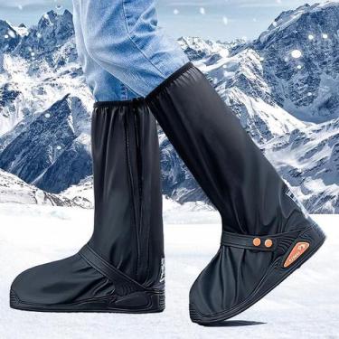 Imagem de Capas De Bota De Chuva Impermeáveis Para Motocicleta Com Refletores, À
