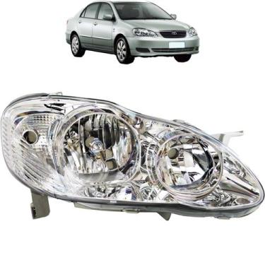 Imagem de Farol Toyota Corolla 2005 2006 2007 2008 Cromado LD - Prime