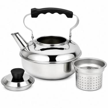 Imagem de Chaleira Aço Inox 1 Litro Com Filtro Para Chá Ravinox 000610