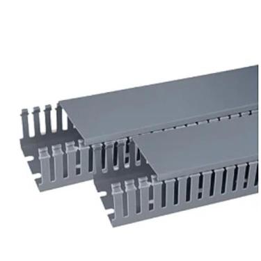 Imagem de Kit 2 Canaletas Ventiladas Cinza 100x80mm com 1 Metro - SIBRATEC