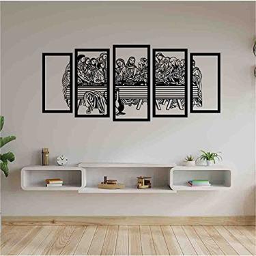 Imagem de Quadro Decorativo Santa Ceia Vazado – MDF 3mm Cor:PRETO