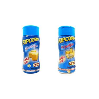 Imagem de Temperos P/ Pipoca Popcorn Cx 12 Frascos. 6 Manteiga - 6 Quatro Queijos