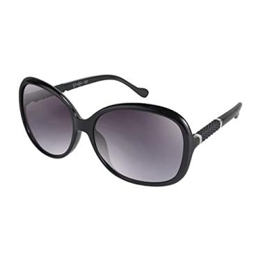 Imagem de Jessica Simpson Óculos de sol femininos J5393 atemporais e elegantes vintage ovais, Preto, 61 mm