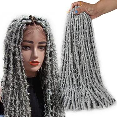 Imagem de Laços elásticos de borboleta, pacote com 5 pacotes de 43 cm, novos produtos, elásticos para trançar e trançar em formato de borboleta, tranças sintéticas de crochê, extensões de cabelo para mulheres (pacote com 5, prata)