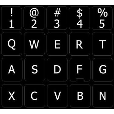 Imagem de Online-Welcome Adesivo de teclado de substituição em inglês dos EUA fundo preto