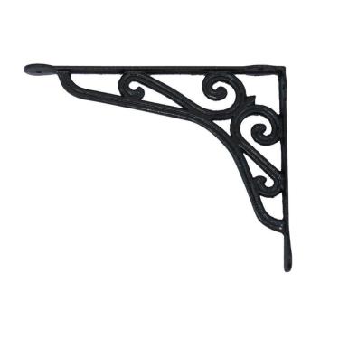 Imagem de Cantoneira Preta Suporte De Parede Mão Francesa 30X25Cm