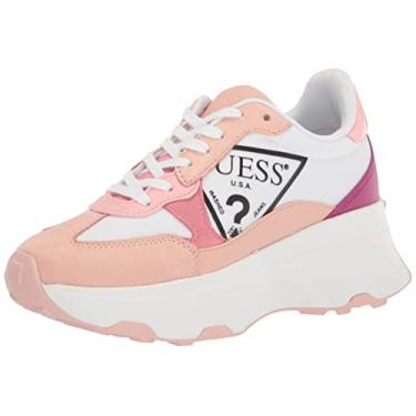 Imagem de Guess Tênis feminino Calebb5, Branco/Rosa Multi, 34