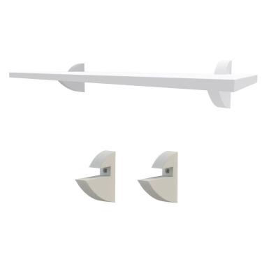 Imagem de Prateleira Decoração Em Mdp 25X60Cm Suporte Clip Multivisão