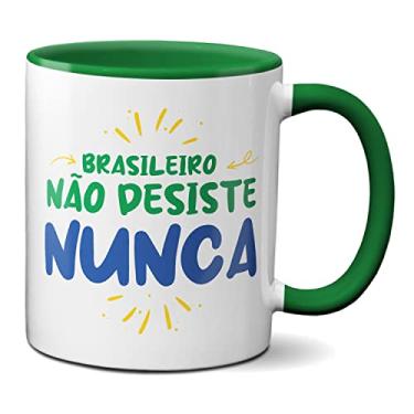 Imagem de Caneca Brasileiro Não Desiste Nunca Brasil Torcida (Verde)
