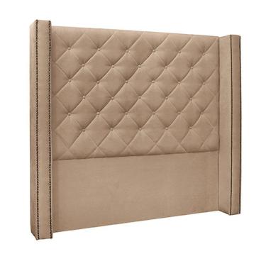 Imagem de Cabeceira King Size 2,19m Loewe Suede Bege - Gran Belo