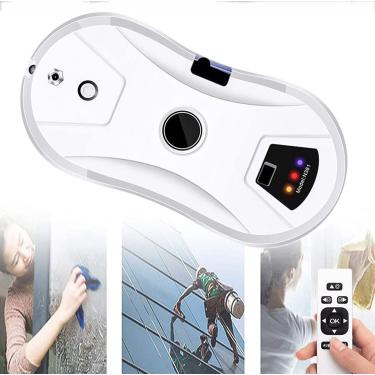 Imagem de Robô Limpador De Janelas Elétrico, Aspirador De Pó Inteligente Com Spray De água Automático, Robô De Limpeza De Vidro Para Janelas Altas Interiores/exteriores, Vidro, Telha,White