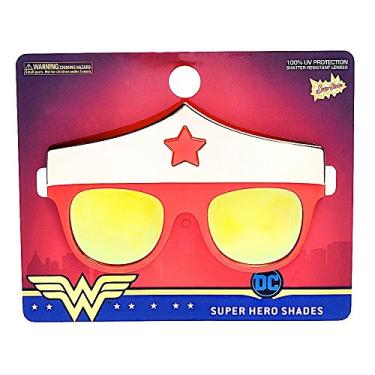 Imagem de Sun-Staches Costume Sunglasses Lil' Characters Wonder Woman Crown Party Favors UV400, Red/Yellow/Blue, 9" x 7" x 1" (SG3159)