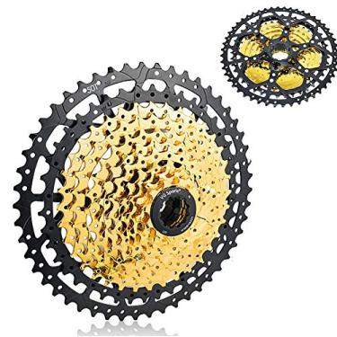Imagem de Yajun Cassette 10/11 velocidades MTB bicicleta roda livre separada ultraleve liga de alumínio ciclismo equipamento fixo, ouro-11-Speed-50T