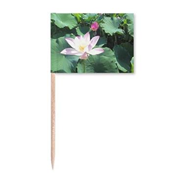 Imagem de Close And Far Lotus Background Palito de Dente Bandeiras Marcador Topper Decoração de Festa