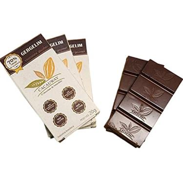 Imagem de Chocolate 70% cacau Crocante com Gergelim - kit c/3 unidades de 20g cada - Cacauway