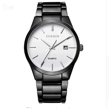 Imagem de Relogio Masculino Pulseira Em Aço Original funco Prata fundo Preto (PRETO/BRANCO)