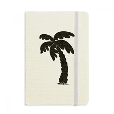 Imagem de Caderno de planta de coqueiro, preto, capa dura oficial, diário clássico