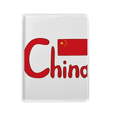 Imagem de Diário de capa macia com estampa vermelha da bandeira nacional chinesa