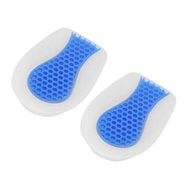 Imagem de Amortecimento de absorção de choque, calcanhar de dois tamanhos, elástico de silicone macio para a pele para homens, reduzindo o choque e a pressão que protege os pés (C (41-46))