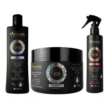 Imagem de Kit Arvensis Cachos Ativador Ondulado Geleia Alta Day After