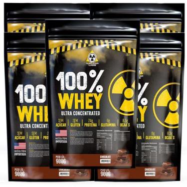 Imagem de Kit 5 Whey Protein 100% Ultra Concentrado 4,5K Chocolate - Nuclear Lab