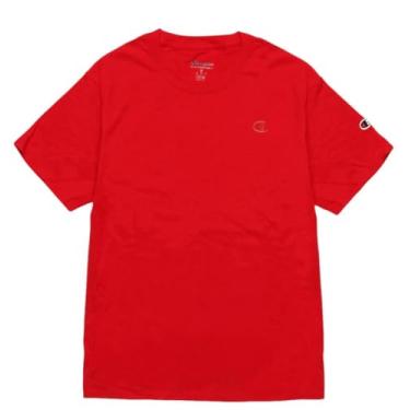Imagem de Champion Camiseta masculina clássica, camiseta diária para homens, camiseta masculina macia confortável (reg. ou grande e alto), (Coleção 2024) Vermelho primário, G