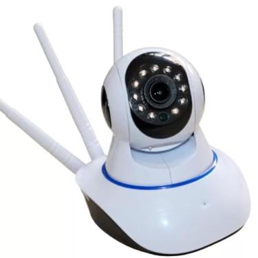 Imagem de Câmera Ip Sem Fio 360° HD WiFi RJ45 Visão Noturna Alarme KAP-S069 Proteja seu Espaço 24/7 com a Poderosa Câmera de Segurança Wireless de 3 Antenas