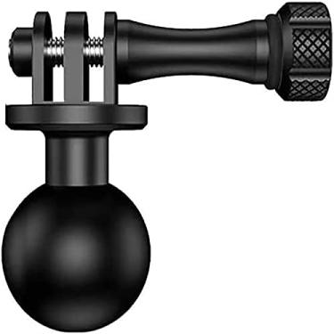 Imagem de Adaptador de suporte de bola de 2,5 cm para câmera esportiva Garmin/GitUP/Coyote/AKASO/Gopro Hero, acessórios de suporte de câmera compatíveis com suportes de RAM, montagem de cabeça esférica giratória de 360 graus com parafuso (preto-1)
