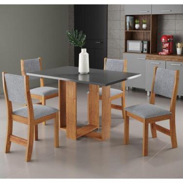 Imagem de Conjunto Sala de Jantar Mesa Palácio 4 Cadeiras Sol Viero