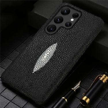 Imagem de Capa de telefone de couro para samsung galaxy s 24 s24 s23 ultra s21 fe s22 plus nota 20 10 a55 a54 5g a53 capa traseira, preto, para galaxy s24 plus