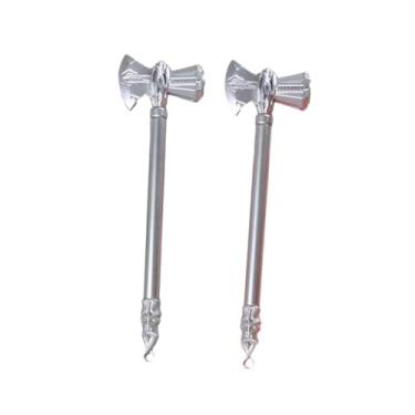 Imagem de Caneta neutra criativa, martelo, montanha, 4 peças, 0,5 mm, design de arma de plástico, caneta neutra para estudantes - prateada