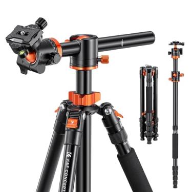 Imagem de K&F Concept TM2515T1 Tripé de Câmera Profissional de 170 cm de Alumínio, Horizontal, com Cabeça Esférica de 360 Graus, Placa de Liberação Rápida para Câmeras DSLR Canon Nikon Sony