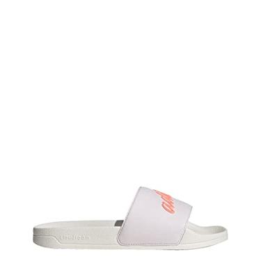 Imagem de adidas Adilette Slide feminino, Quase rosa/vermelho ácido/branco giz, 34
