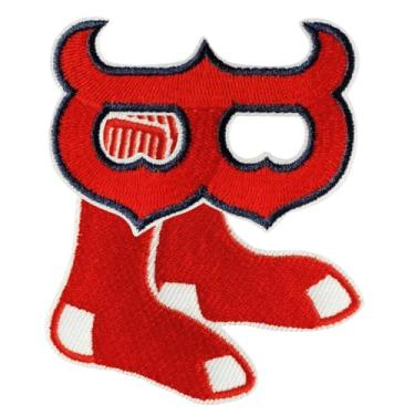 Imagem de JEFUZH Remendos de beisebol, adesivos de ferro em Boston, adesivos BOS bordados para chapéus, camisetas, mochilas, jeans e muito mais (Boston)