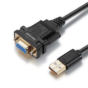 Imagem de OIKWAN Adaptador Serial USB Fêmea com Chipset FTDI, USB 2.0 para Cabo Serial DB9 Fêmea, 1,8 m, para Windows 11,10, 8, 7, Vista, XP, 2000, Linux e Mac OS