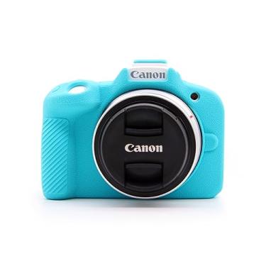 Imagem de Rieibi Capa para câmera EOS R50, capa protetora de silicone fosco para câmera Canon EOS R50 EOSR50, capa leve para câmera EOS R50 - azul claro