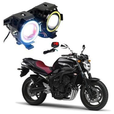 Imagem de Par de Farol de Milha Angel Eye U7 para Moto Yamaha Fazer 600 FZ 6 S 2