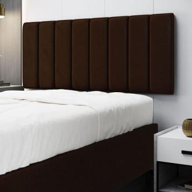 Imagem de Painel Nashira 200 / N-027 Veludo Marrom Chocolate - ARADECOR, Marrom 