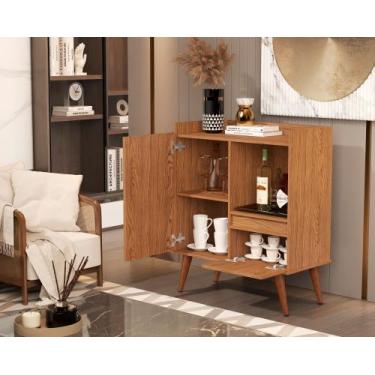 Imagem de Aparador Buffet Retro para Sala de estar ou cozinha com 2 portas e pés