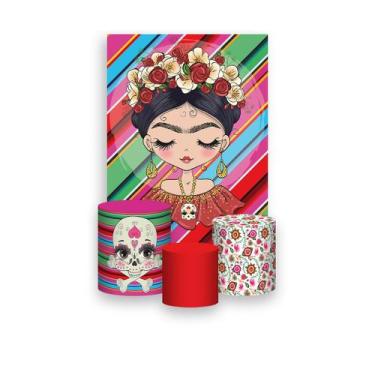 Imagem de Painel De Festa Vertical 1,50 x 2,20 + Trio De Capas Cilindro - Boneca