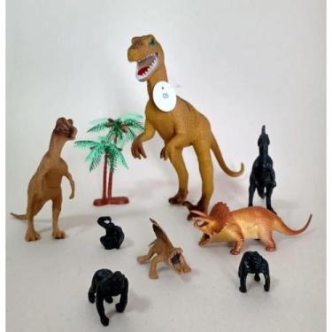 Imagem de Brinquedo Dinossauro Plastico Miniatura Grande media e pequena - TOYS