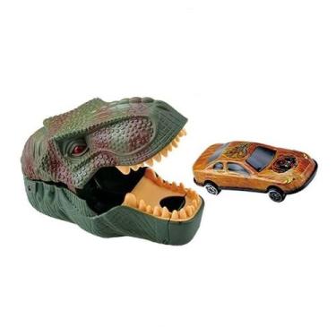 Imagem de Dinossauro Cabeça Rex Lançador Carros Infantil Radical - Company Kids,