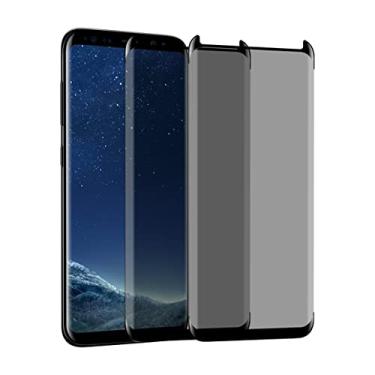 Imagem de XINXUSONG Película protetora de privacidade para Galaxy S9 Plus S9+, 2 peças de película protetora de privacidade de vidro temperado à prova de arranhões e à prova de estilhaçamento compatível com