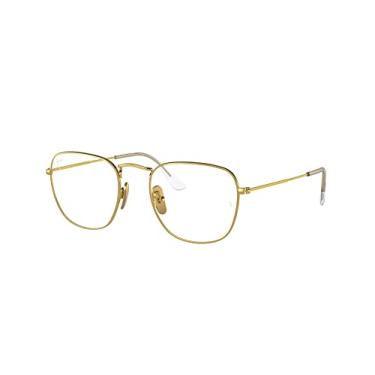Imagem de Ray-Ban Armação masculina Rx8157v Frank Titanium Square para óculos de grau, Lente Legend Gold/Demo, 48 mm