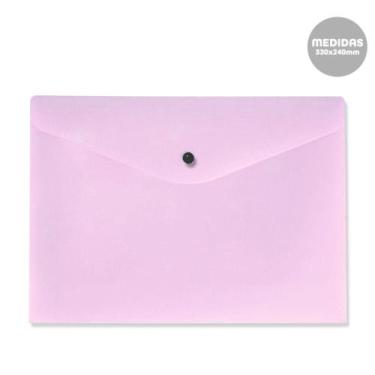 Imagem de Envelope com Botão A4 Serena Rosa Pastel Dello