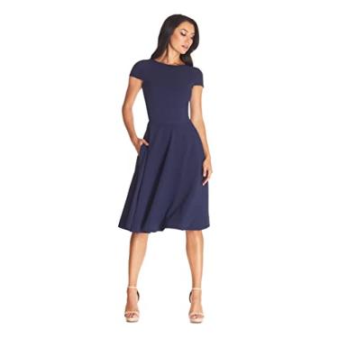 Imagem de Dress the Population Vestido longo feminino Livia Midi, Azul-escuro, GG